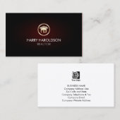 Gold Home Remodeling House Icon Business Card 名刺 (正面/裏面)