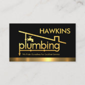 Gold Home Rooftop Plumbing Pipeline Plumber Repair 名刺 (正面)