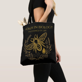 Gold Honey Bee Biology Aesthetic STEM Tote Bag トートバッグ