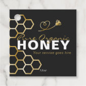 Gold Honeycomb Honey Bees Product Care Insert  フェイバータグ (正面)