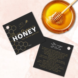 Gold Honeycomb Honey Bees Product Care Insert  フェイバータグ