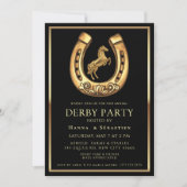 gold Horse Derby Party Equestrian  招待状 (正面)