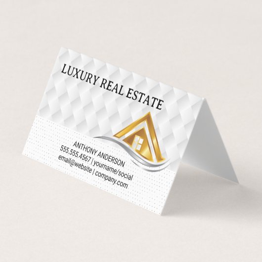 Gold House Logo | Real Estate Logo 名刺 (正面)