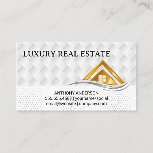 Gold House Logo | Real Estate Logo 名刺 (正面)
