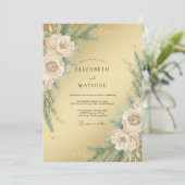 Gold Illustrious Winter Wedding 招待状 (スタンド正面)