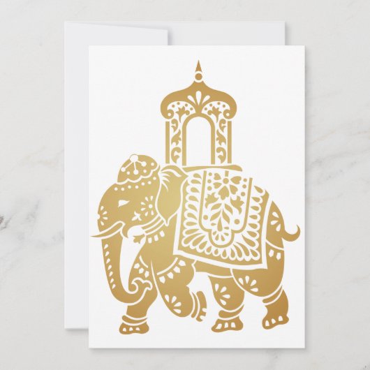 Gold Indian Elephant 招待状 (正面)