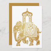 Gold Indian Elephant 招待状 (正面/裏面)