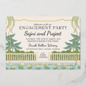 Gold Indian Engagement Party 箔招待状 (正面)