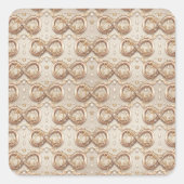 Gold Infinity Wedding Gift Stickers スクエアシール (正面)