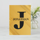 Gold Intersecting Initial Letter Name Typography シーズンカード (スタンド正面)