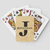 Gold Intersecting Initial Letter Name Typography トランプ (裏面)