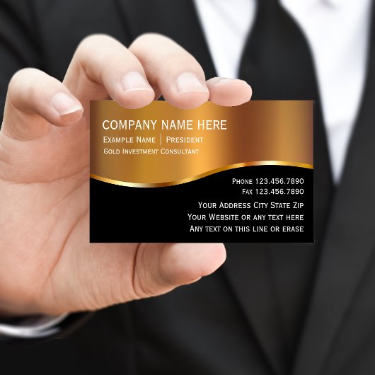 Gold Investment Business Cards 名刺