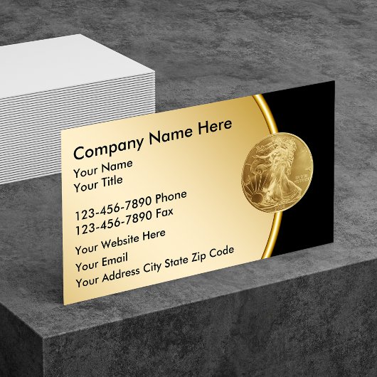 Gold Investment Business Cards 名刺