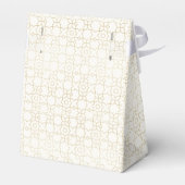 Gold & Ivory Art Deco Pattern with Bow Wedding フェイバーボックス (裏面サイド)