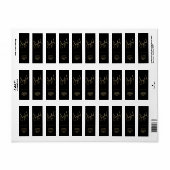 Gold JOYFUL on Black Christmas Return Address ラベル (フルシート)