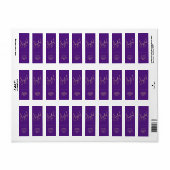 Gold JOYFUL on Purple Christmas Return Address ラベル (フルシート)