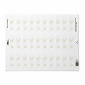 Gold JOYFUL on White Christmas Return Address ラベル (フルシート)