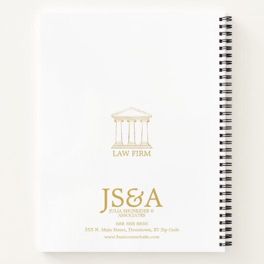 Gold Justice Columns Law Firm ノートブック (裏面)