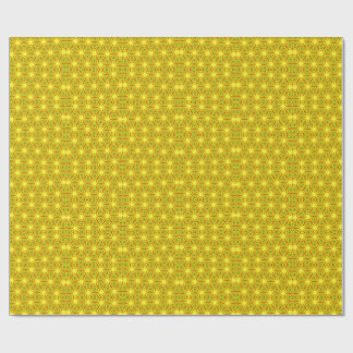 Gold Kaleidoscope Fractal Pattern ラッピングペーパー