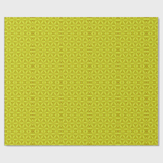 Gold Kaleidoscope Fractal Pattern ラッピングペーパー