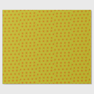 Gold Kaleidoscope Fractal Pattern ラッピングペーパー