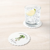 Gold Key Clover Bridal Shower Personalized  ペーパーコースター (インサイチュ)