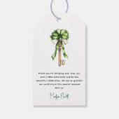 Gold Key Clover Custom St. Patrick’s Day Bridal ギフトタグ (正面)