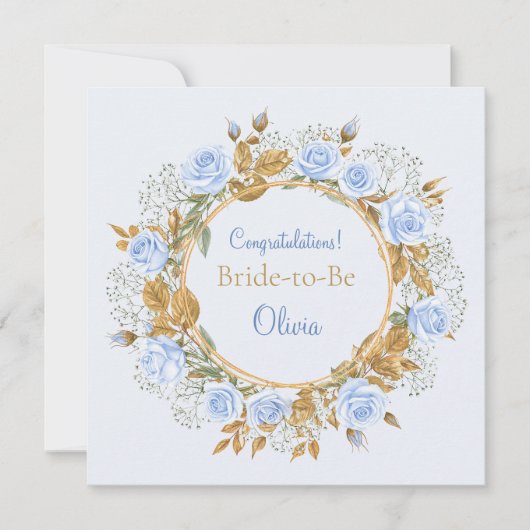 Gold-Kissed Blue Rose Bridal カード (正面)