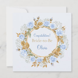 Gold-Kissed Blue Rose Bridal カード