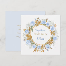 Gold-Kissed Blue Rose Bridal カード