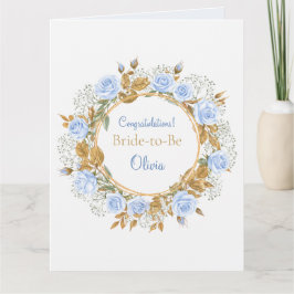 Gold-Kissed Blue Rose Bridal カード