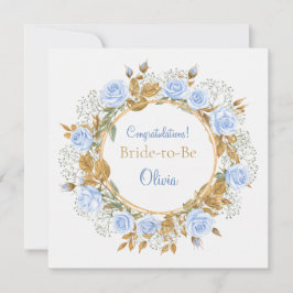 Gold-Kissed Blue Rose Bridal カード