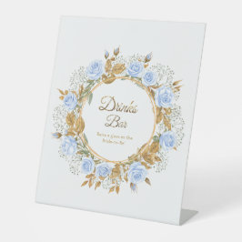 Gold-Kissed Blue Rose Bridal  台座サイン