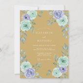 Gold Lavish Spring Wedding 招待状 (正面)