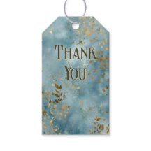 Gold Leaf and Teal Pattern Botanical Gold Accents