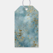 Gold Leaf and Teal Pattern Botanical Gold Accents ギフトタグ (裏面)