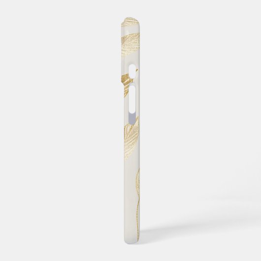 Gold Leaf Pattern iPhone 16ケース (左側面)