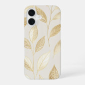 Gold Leaf Pattern iPhone 16ケース (裏面)