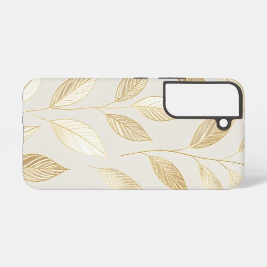 Gold Leaf Pattern Samsung Galaxyケース (裏面横)
