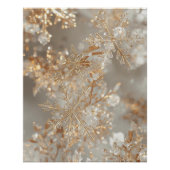 Gold Leaf Snowflakes Poster ポスター (正面)
