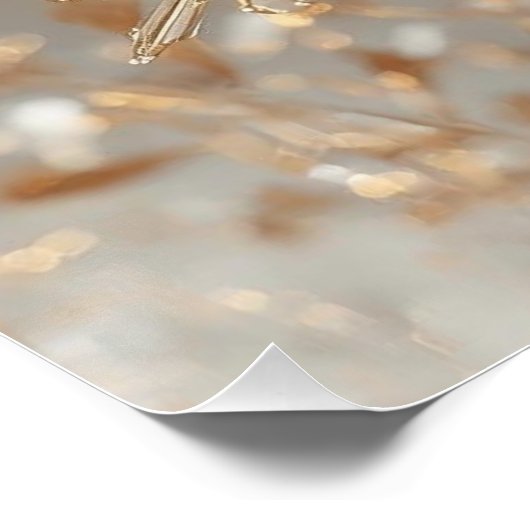 Gold Leaf Snowflakes Poster ポスター (コーナー)
