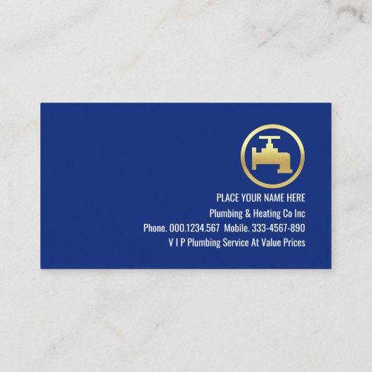 Gold Leaking Faucet Waterdrops 名刺 (裏面)