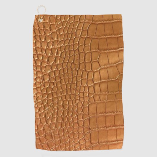 Gold leather texture luxury ゴルフタオル (正面)