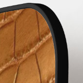 Gold leather texture luxury ピックルボールラケット (左詳細)