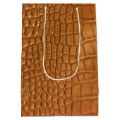 Gold leather texture luxury ミディアムペーパーバッグ (裏面)