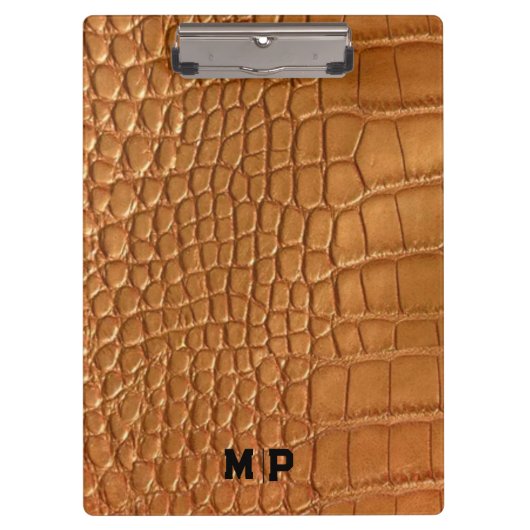 Gold leather texture luxury meeting planner クリップボード (正面)