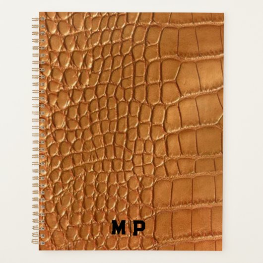 Gold leather texture luxury meeting planner プランナー手帳 (正面)