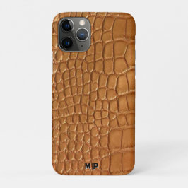 Gold leather texture luxury meeting planner iPhone 11 proケース