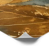 gold leaves blended with warmer tones ポスター (角)