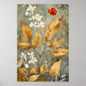 gold leaves blended with warmer tones ポスター (正面)